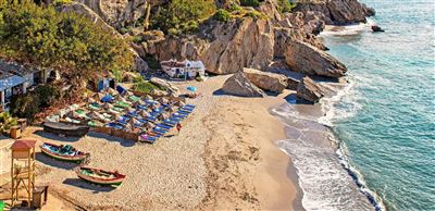 Andalusien Impressionen Strand in Nerja